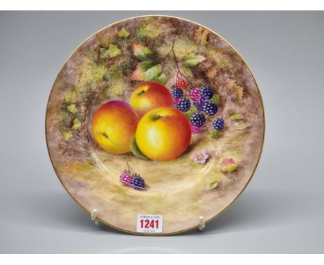 A Royal Worcester fruit painted cabinet plate,&nbsp;by H Ayrton, signed, 27cm diameter. 