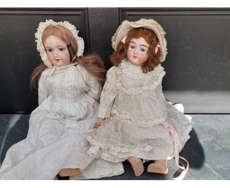 Dolls: an Armand Marseille 390 doll; together with a Max Handwerck example. (2) 