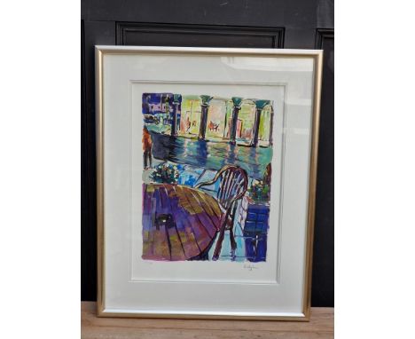 Bob Dylan,&nbsp;'Sidewalk Cafe', signed in pencil and numbered 149/295, giclee print, I.52.5 x 39.5cm, with Certificate Of Au