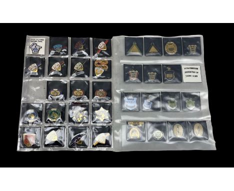 Collection of eighteen Mashonaland Turf Club enamel horse racing members badges and fifteen Witwatersrand  horse racing badge