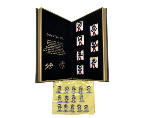 Robertson's Golly badges: Set of fourteen Masonic enamel badges and Golly's Diary 2001, a set of seven days of the week ename