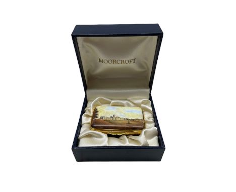 Moorcroft 'Castle Howard 2003' rectangular enamel box L6cm, boxed