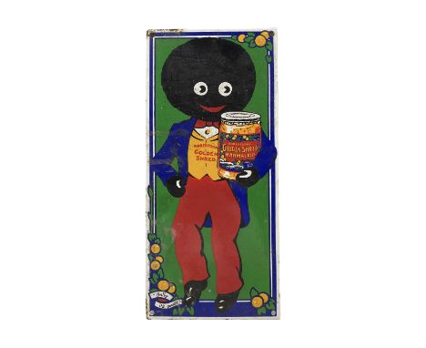 Robertsons Golden Shred Golly enamel sign, 36cm x 16.5cm 