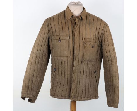 Soviet Russian / Eastern Bloc Winter Padded Jacket, heavy padded winter combat jacket with vertically fluted padding. Two bre