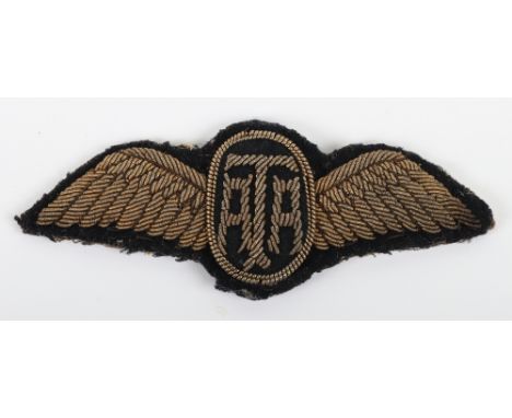 WW2 British Air Transport Auxiliary (A.T.A) Pilots Wing, fine bullion embroidered example with clear evidence of uniform remo