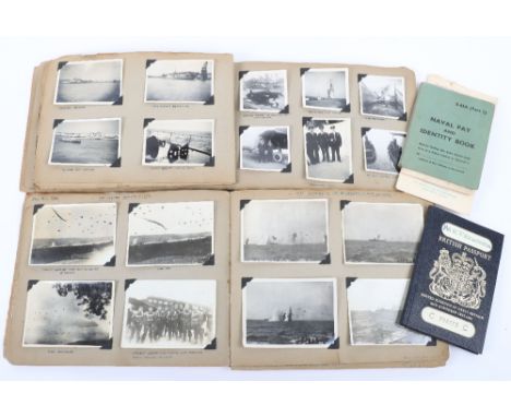 Particularly Interesting WW2 Royal Navy Photograph Albums Showing Action in the Mediterranean and Action Against the Graf Spe