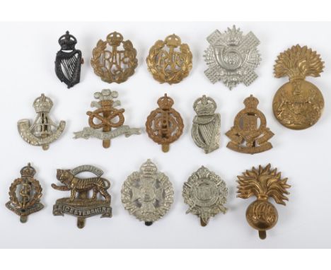15x British Infantry, Territorial and Corps Badges, including RAF, Royal Scots Fusiliers, Army Dental Corps (1st type), Londo