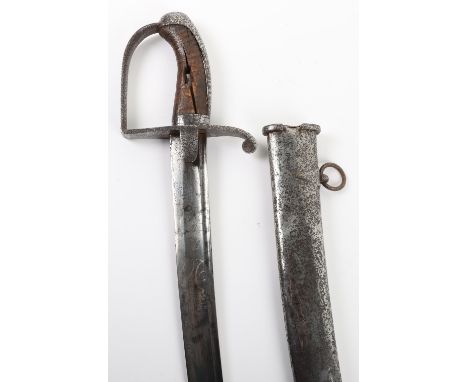 British Regimentally Marked 1788 Pattern Cavalry Troopers Sword, regulation blade (reduced in length) cut with 2 fullers and 