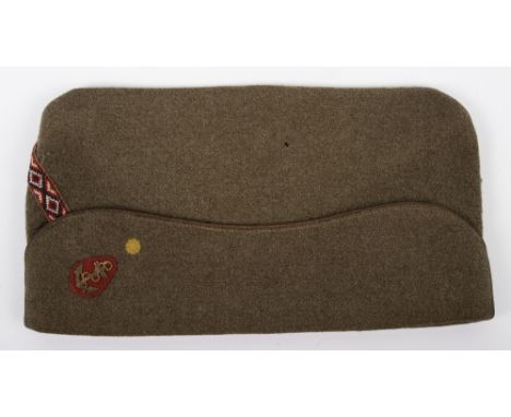 Scarce WW1 French Colonial Bandsmen “Spotter’s” Forage Cap, Interesting light brown wool French forage cap with gilt metal an