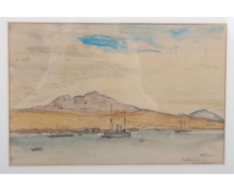 WW1 Campaign in Salonika Watercolour Sketch, produced by a W Gore, showing the Anglo-French invasion force November 9th 1917.