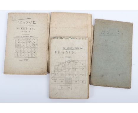 WW1 British Map, covers printed with “FRANCE SHEET 51c EDITION 2” scale being 1/40,000; partial map being linen backed with p