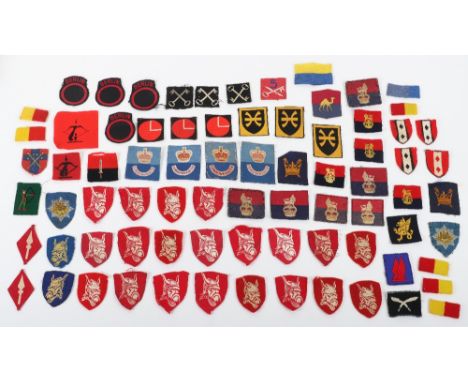 Quantity of Cloth Formation Signs, being mostly post WW2 formations, including East Anglian Brigade, Berlin occupation, War O