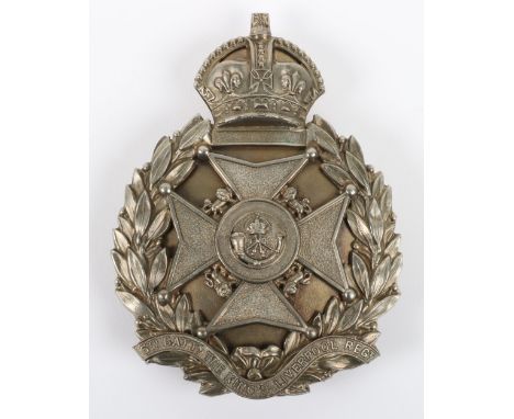 5th Volunteer Battalion Kings Liverpool Regiment Officers Cross Belt Plate, fine example of crowned Maltese cross with centra