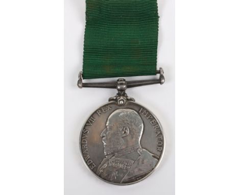 Edward VII Volunteer Force Long Service Medal 1st Volunteer Battalion Somerset Light Infantry, fine example with impressed na