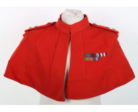 Royal Army Medical Corps Lieutenant Colonel’s Nurses Cape, fine red woollen short cape with shoulder boards having gilt rank 