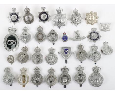* Selection of Obsolete Pattern British Police Badges, including George VI Brighton Police cap badge, George VI Liverpool Cit
