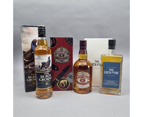 3 Bottles Blended Whisky to include: Chivas Regal - 12 Year Old Globe Trotter Limited Edition; Loch Fyne Blended Scotch Whisk