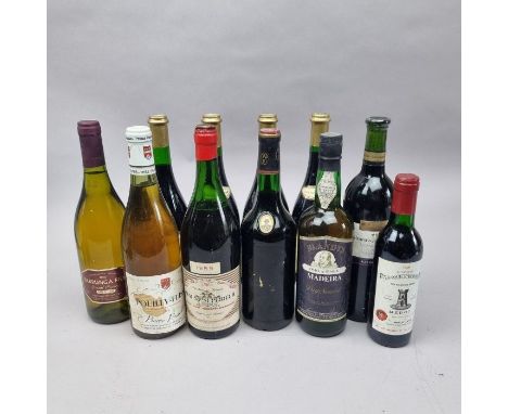 Various Bottles of mixed wines including: Beaune Superieur 1959, Shipped & Bottled by James Eadie ((Please note raised cork a