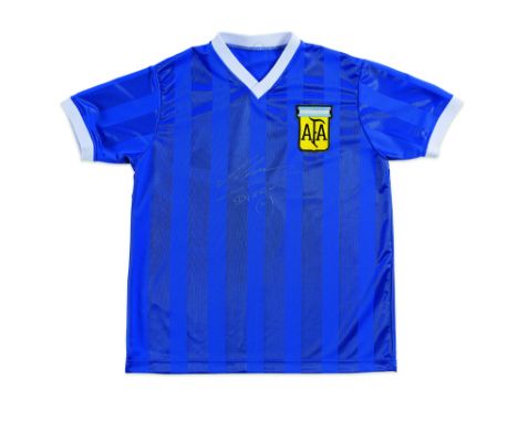 MARADONA DIEGOArgentina 1986 Replica JerseySigned by the player.