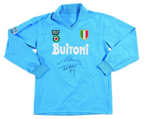 MARADONA DIEGOFirst Replica Napoli jerseySigned by the player.
