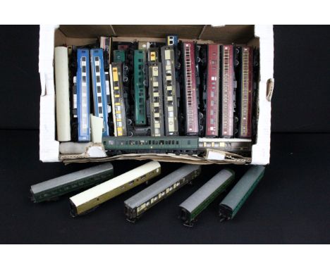 42 OO gauge items of rolling stock, all various coaches to include Hornby, Triang, Airfix etc