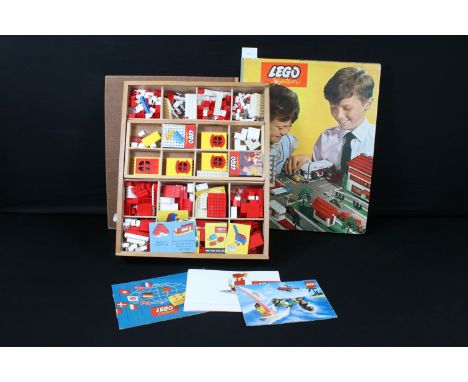 Lego - Lego System set with board and a large quantity of accessories and paperwork, features ESSO petrol pumps