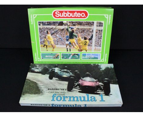 Subbuteo - Boxed LW Subbuteo set with red &amp; blue teams, appearing complete, plus a boxed Waddingtons Formula 1 Car Racing