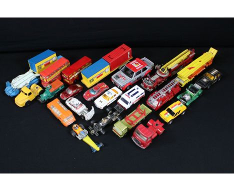 Over 20 Mid 20th C onwards diecast models to include Corgi, Matchbox, Dinky, Lone Star  etc featuring Corgi Major Aerial Resc