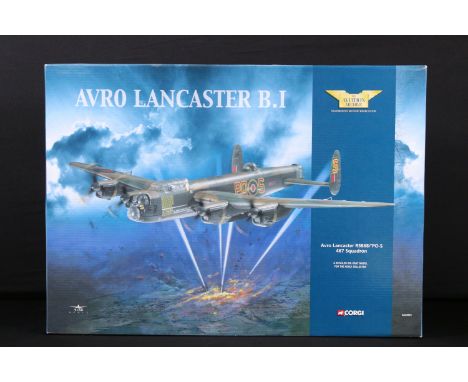 Boxed 1/72 Corgi Aviation Archive AA32601 Avro Lancaster R5868/'PO-S 467 Squadron diecast model, all appearing complete and e