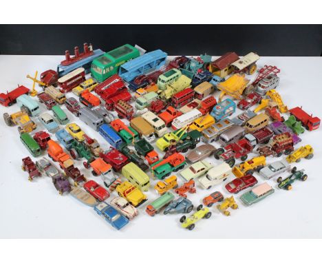 Around 95 playworn mainly Matchbox diecast models to include Matchbox Lesney Series, Matchbox Major Pack Series, etc featurin