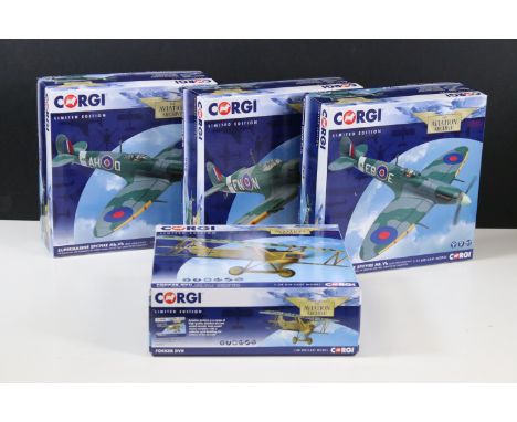Four boxed ltd edn Corgi Aviation Archive 1/48 diecast models to include AA38905 Fokker DVII Oblt. Erich Lowenhardt, AA31934B