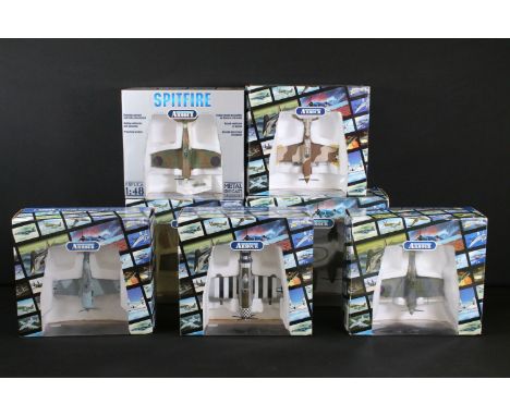 Seven boxed Franklin Mint Armour Collection 1/48 diecast model aircraft to include B11E064 B26 Marauder Dominion Revenge, B11