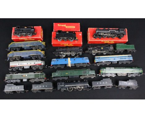 14 Triang &amp; Hornby OO gauge locomotives to include R54 4-6-2 Pacific Loco TC Series, 2 x boxed R153 0-6-0 Saddle Tank Loc