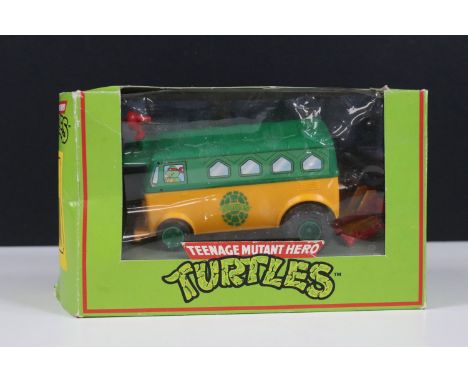 Boxed Scalextric Teenage Mutant Ninja Turtles C.421 Turtle Party Wagon slot car, box showing wear otherwise vg