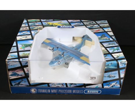 Boxed Franklin Mint Armour Collection 1/48 B11F041 PBY Catalina Float diecast model, complete and ex overall with broken piec