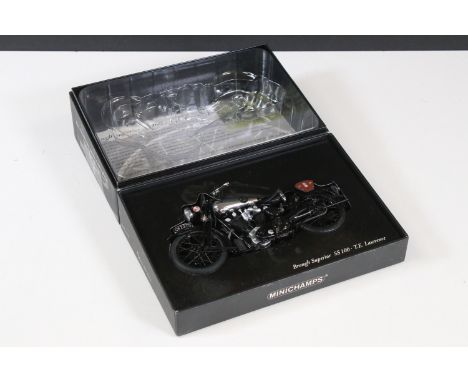 Boxed Paul's Model Art Minichamps 1/12 Classic Bike Series No 33 122 135500 Brough Superior SS 100 TE Lawrence 1932 diecast m