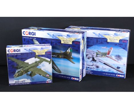 Three boxed ltd edn Corgi Aviation Archive 1/72 diecast model aircraft to include AA33316 Boeing B-17G Flying Fortress 42-978