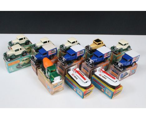 14 Boxed Matchbox 75 Series / Superfast diecast models to include 7 x 73 Model "A" Ford (1 x empty box), 38 Model "A" Van, 2 