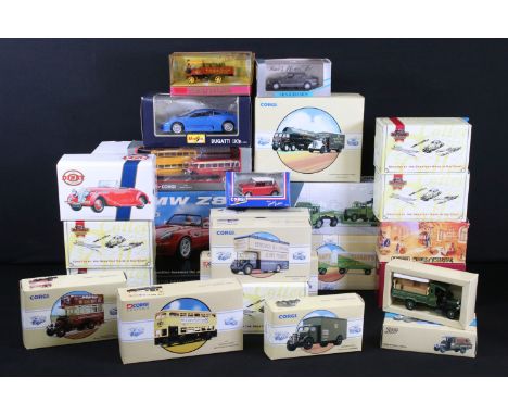 25 Boxed diecast models to include 1/24 Franklin Mint BMW Z8, Matchbox Collectibles, 1/24 Maisto Bugatti 1992, Matchbox Great