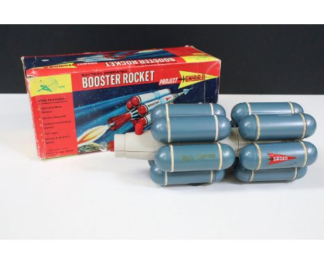 Boxed Century 21 Toys Battery Operated Booster Rocket Project Sword Series plastic model, with Official Manual, Captain Proje
