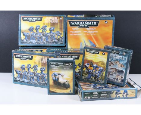 Warhammer - Ten boxed Games Workshop Warhammer 40K Space Marine Sets featuring Space Marine Drop Pod, 3 x Space Marine Tactic