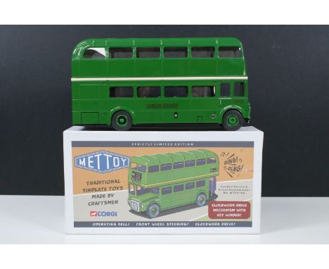 Boxed Corgi Mettoy MT00106 London Country Green Routemaster Bus with paperwork (missing key) numbered 319 of 1000, box showin