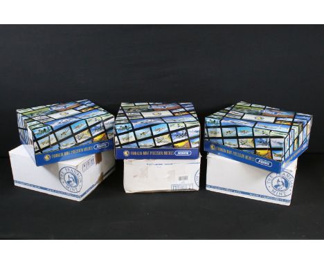 Three boxed Franklin Mint Armour Collection 1/48 diecast model aircraft to include B11B304 98157 Spitfire Mk VB, B11B568 9832