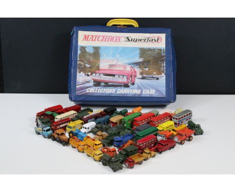 Around 100 Matchbox diecast models including Matchbox Superfast and Matchbox Series including Matchbox carry case containing 