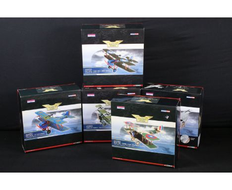 Five boxed ltd edn Corgi Aviation Archive 1/48 diecast models to include AA37702 RAF SE5a - Capt. W.A. Billy Bishop No.60 Sqn