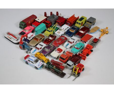 Over 35 play worn diecast models to include Matchbox Superfast, Dinky Dublo, Matchbox 75 Series, Lone Star and Husky