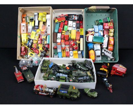 Collection of play worn diecast models the mid 20th C onwards to include Matchbox, Corgi, Dinky etc featuring Corgi Chitty Ch