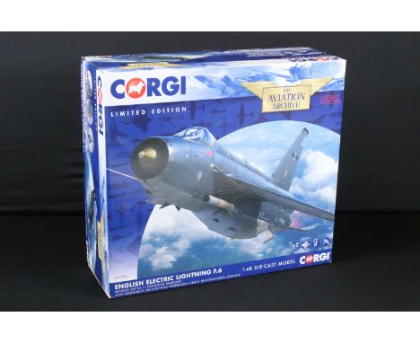 Boxed ltd edn 1/48 Corgi Aviation Archive AA28401 English Electric Lightning F.6 XR728/JS RAF No.11 Squadron, Binbrook, with 