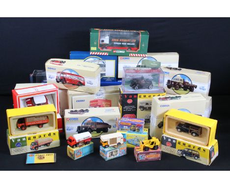 24 Boxed diecast models to include Corgi Commercials, Corgi Road Transport, Paul's Model Art Minichamps, Vanguards, Corgi Sal