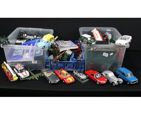 Quantity of play worn diecast models from the mid 20th C onwards to include Matchbox, Corgi, Lledo, Saico, Burago etc plus a 
